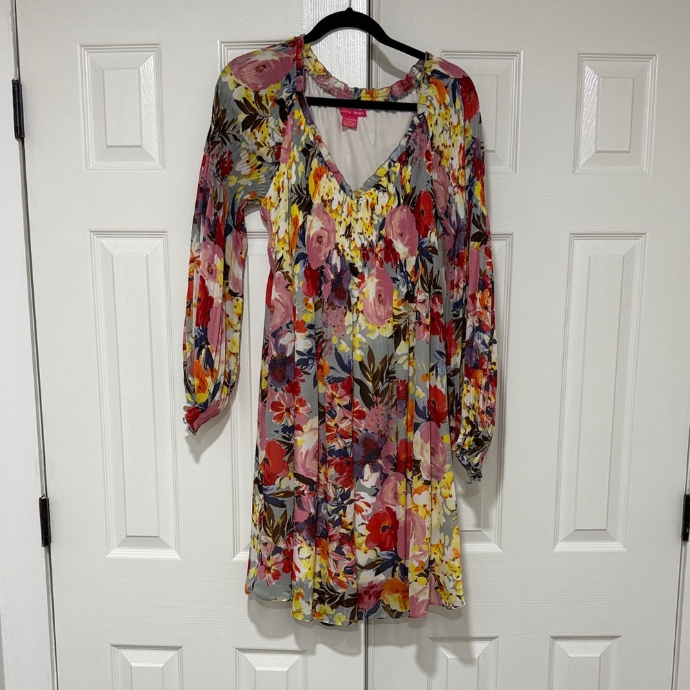 Sunny Leigh Vibrant Floral Long Sleeve Dress